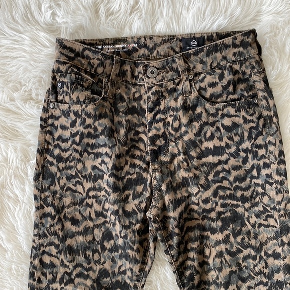 AG Farrah Vintage Leopard Skinny Ankle Corduroy Jean - Picture 8 of 14